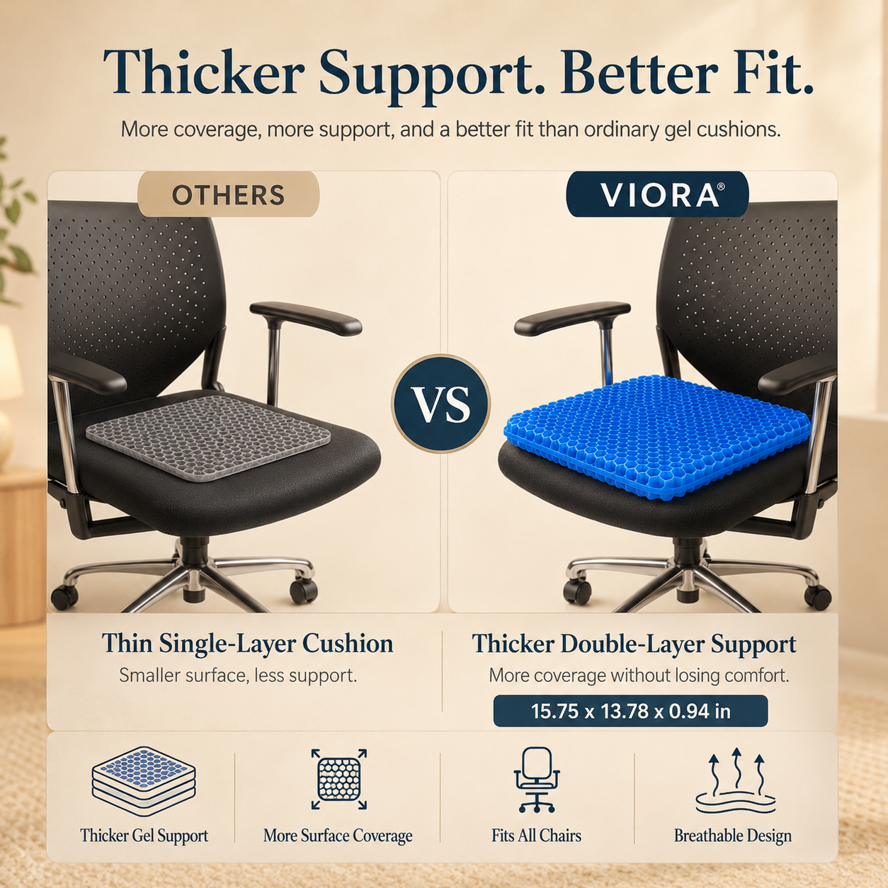 ComfortCore Gel Seat Cushion